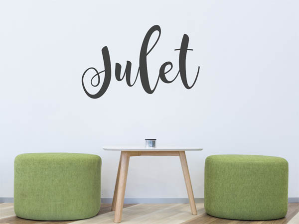 Wandtattoo Julet in Handschrift