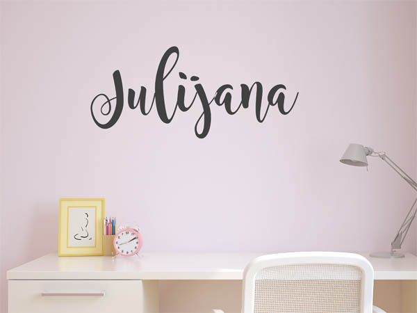 Wandtattoo Julijana in Handschrift