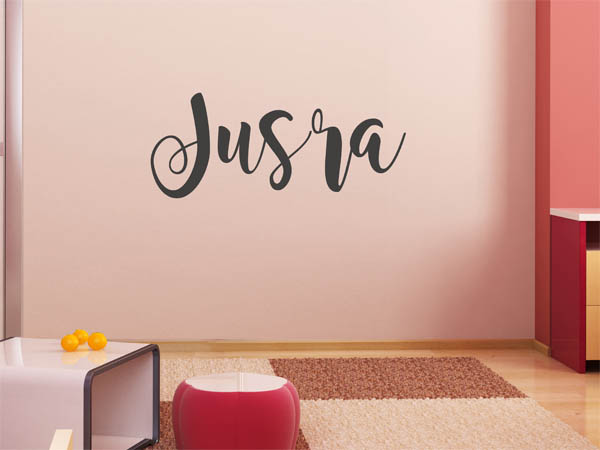 Wandtattoo Jusra in Handschrift