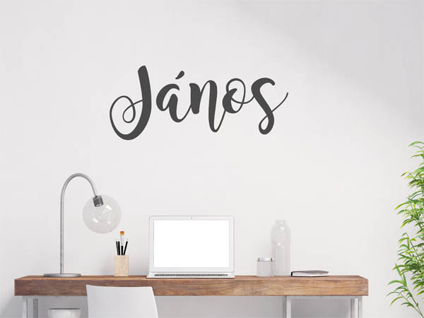 Wandtattoo János in Handschrift