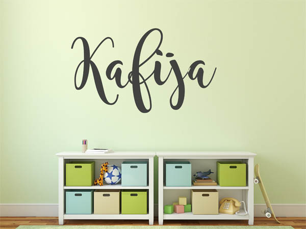 Wandtattoo Kafija in Handschrift