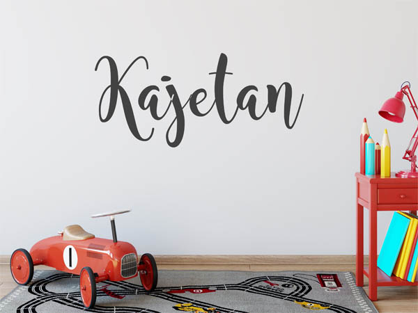 Wandtattoo Kajetan in Handschrift