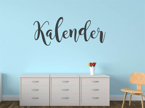 Wandtattoo Kalender in Handschrift