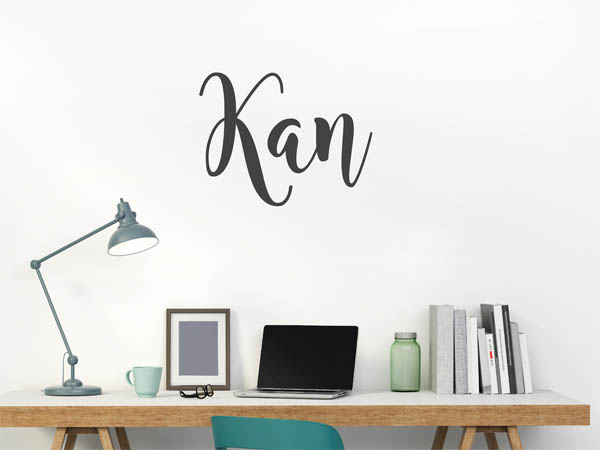 Wandtattoo Kan in Handschrift