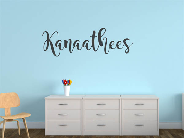 Wandtattoo Kanaathees in Handschrift