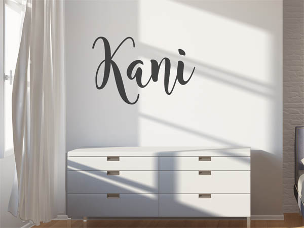 Wandtattoo Kani in Handschrift