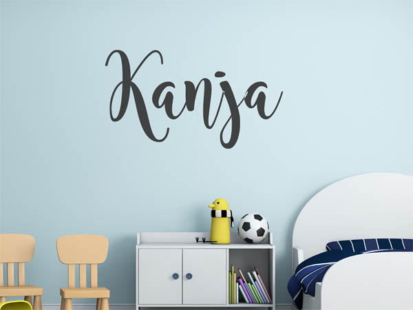 Wandtattoo Kanja in Handschrift
