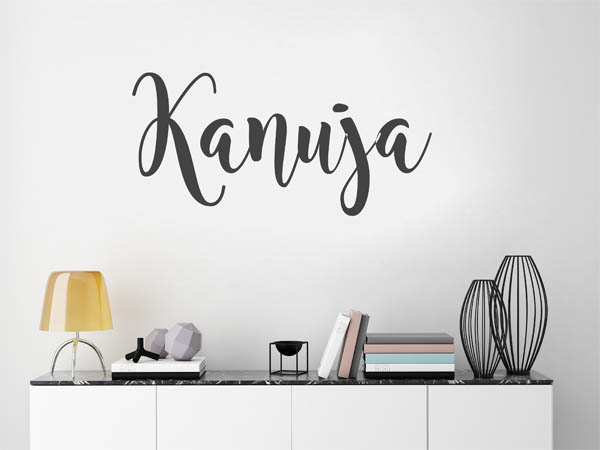 Wandtattoo Kanuja in Handschrift
