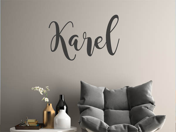 Wandtattoo Karel in Handschrift