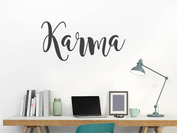 Wandtattoo Karma in Handschrift
