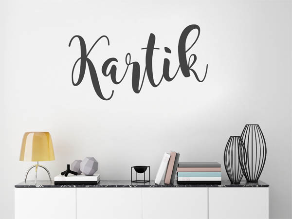 Wandtattoo Kartik in Handschrift