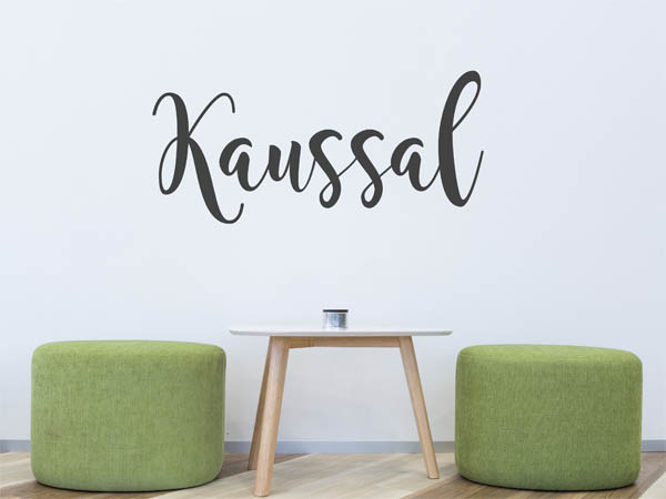Wandtattoo Kaussal in Handschrift