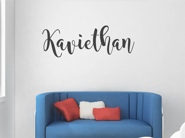Wandtattoo Kaviethan in Handschrift