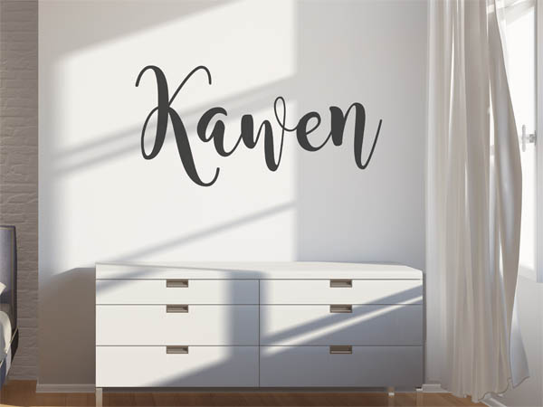 Wandtattoo Kawen in Handschrift