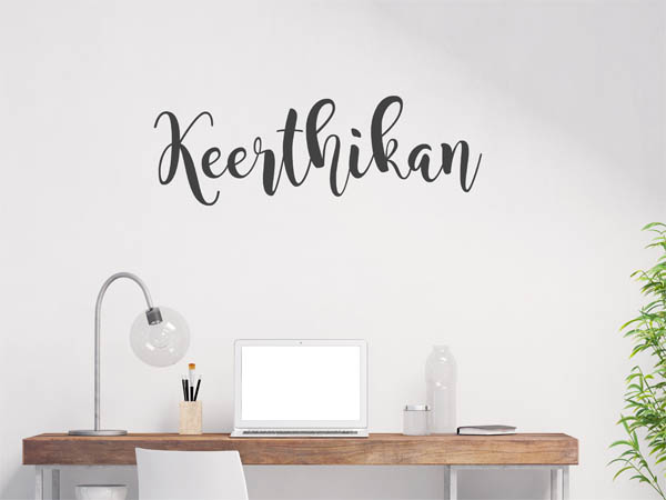Wandtattoo Keerthikan in Handschrift