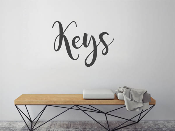 Wandtattoo Keys in Handschrift