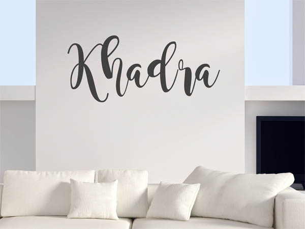 Wandtattoo Khadra in Handschrift