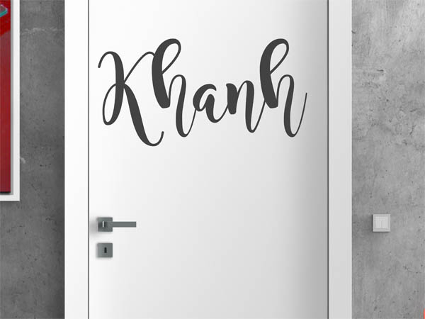 Wandtattoo Khanh in Handschrift