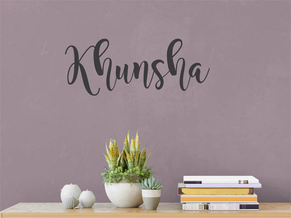 Wandtattoo Khunsha in Handschrift