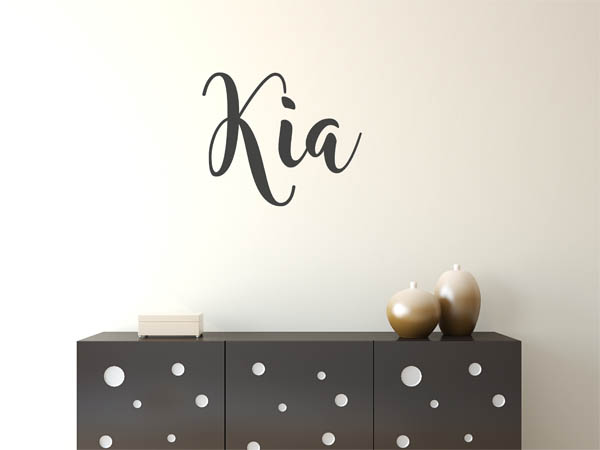 Wandtattoo Kia in Handschrift