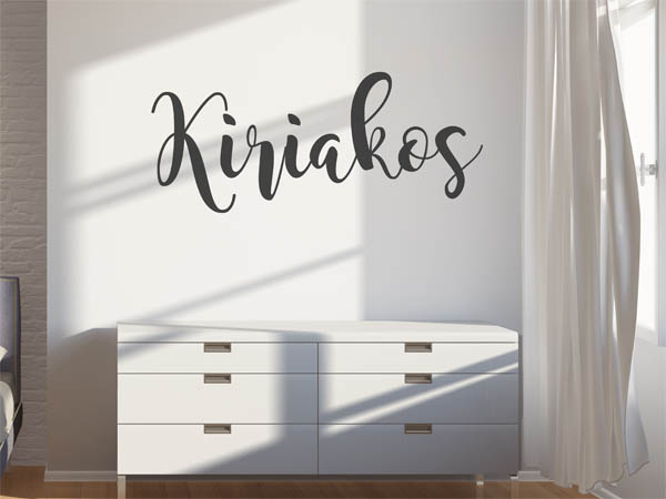 Wandtattoo Kiriakos in Handschrift