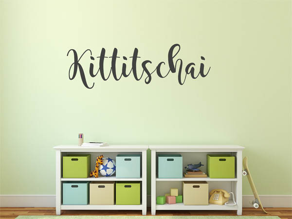 Wandtattoo Kittitschai in Handschrift