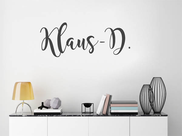 Wandtattoo Klaus-D. in Handschrift