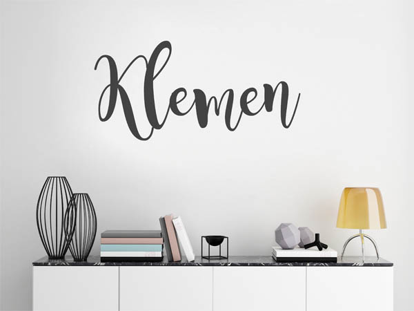 Wandtattoo Klemen in Handschrift