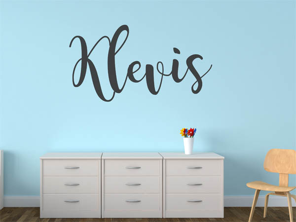 Wandtattoo Klevis in Handschrift