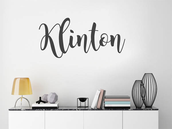 Wandtattoo Klinton in Handschrift