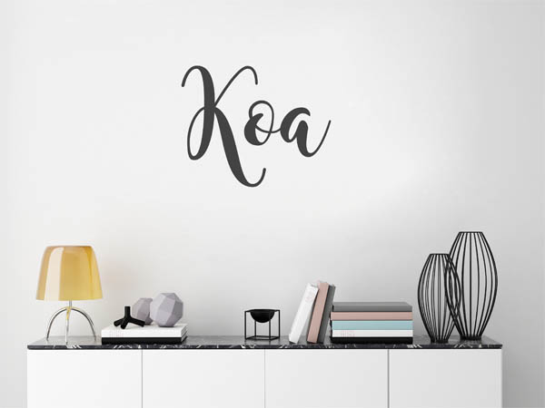 Wandtattoo Koa in Handschrift