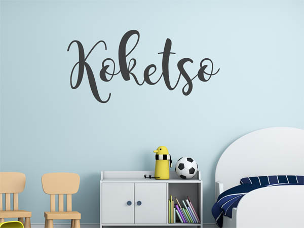 Wandtattoo Koketso in Handschrift