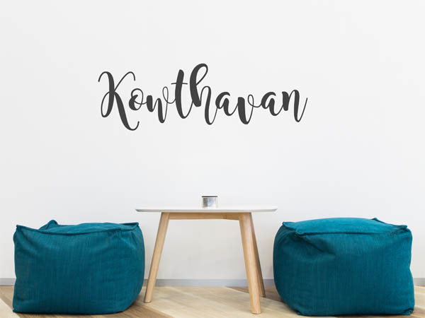Wandtattoo Kowthavan in Handschrift