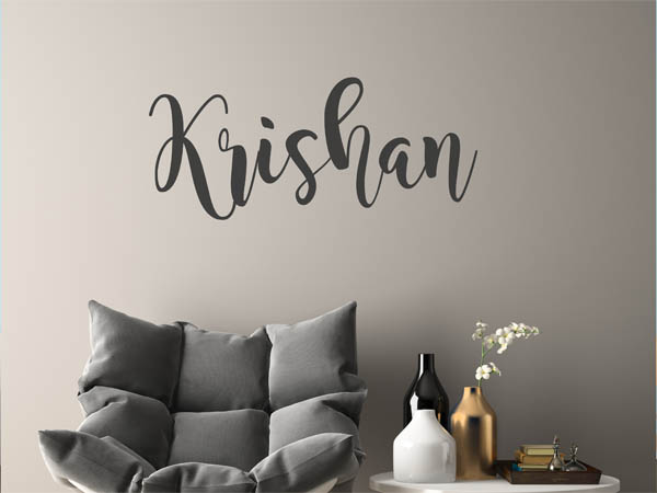Wandtattoo Krishan in Handschrift
