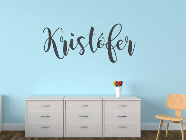 Wandtattoo Kristófer in Handschrift