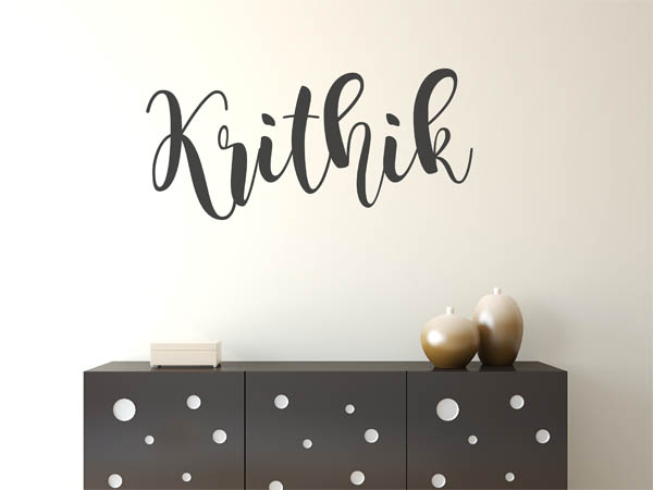Wandtattoo Krithik in Handschrift