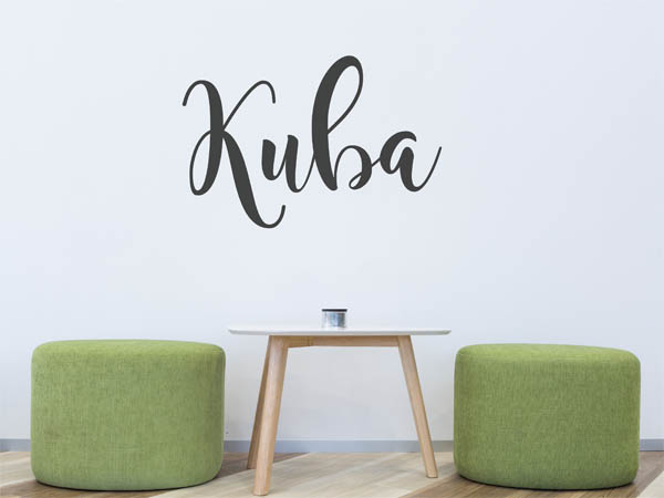 Wandtattoo Kuba in Handschrift