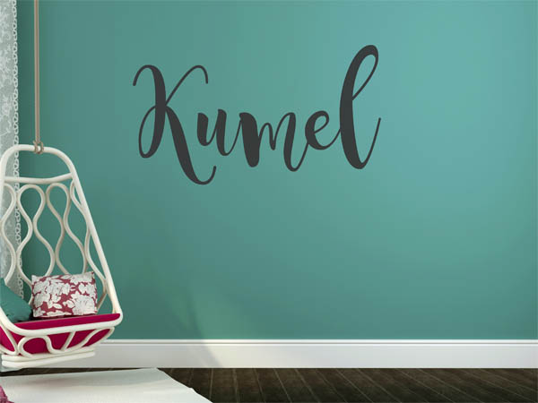 Wandtattoo Kumel in Handschrift