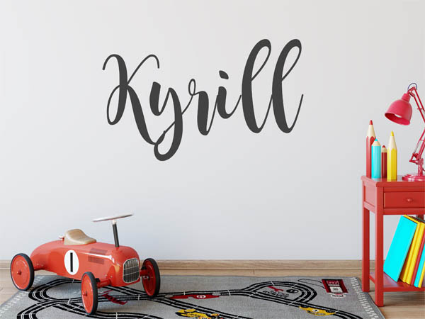 Wandtattoo Kyrill in Handschrift