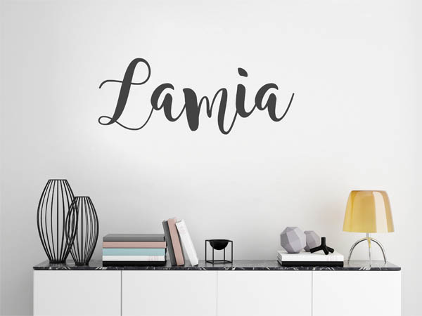 Wandtattoo Lamia in Handschrift