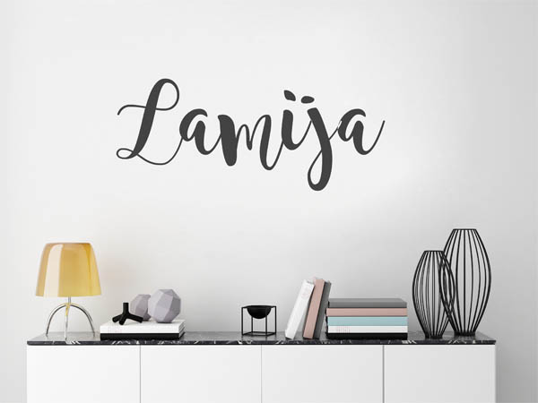 Wandtattoo Lamija in Handschrift