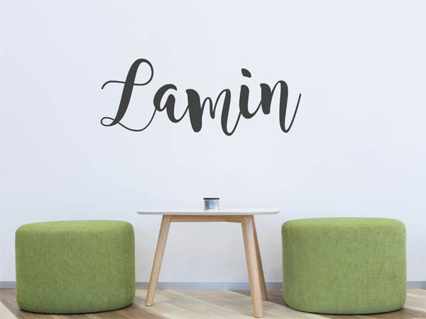 Wandtattoo Lamin in Handschrift