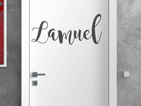 Wandtattoo Lamuel in Handschrift