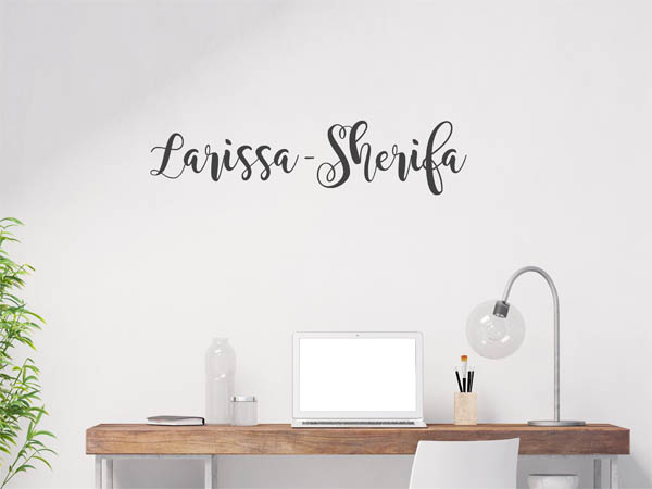 Wandtattoo Larissa-Sherifa in Handschrift