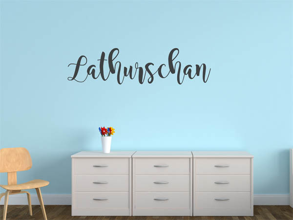 Wandtattoo Lathurschan in Handschrift