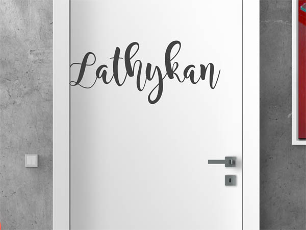 Wandtattoo Lathykan in Handschrift