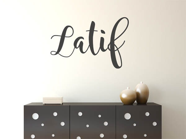 Wandtattoo Latif in Handschrift