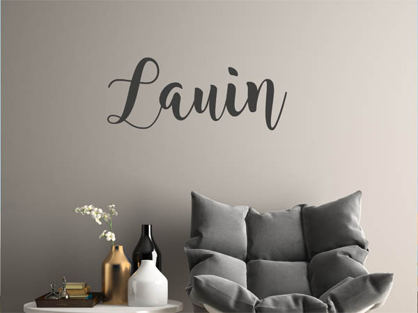 Wandtattoo Lauin in Handschrift