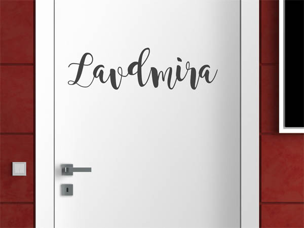 Wandtattoo Lavdmira in Handschrift