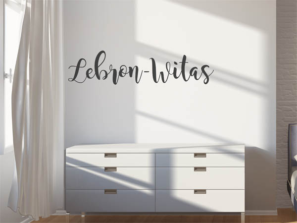Wandtattoo Lebron-Witas in Handschrift